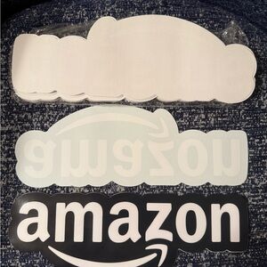 Amazon Decal Window Sticker 12" X 3" White & Black